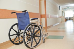 wheelchair for disabled paients in clinic